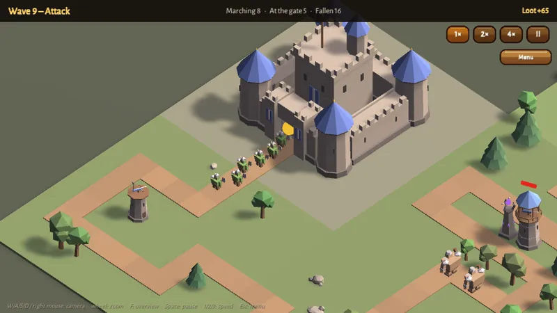 Orcs storm through the gate into the fortress